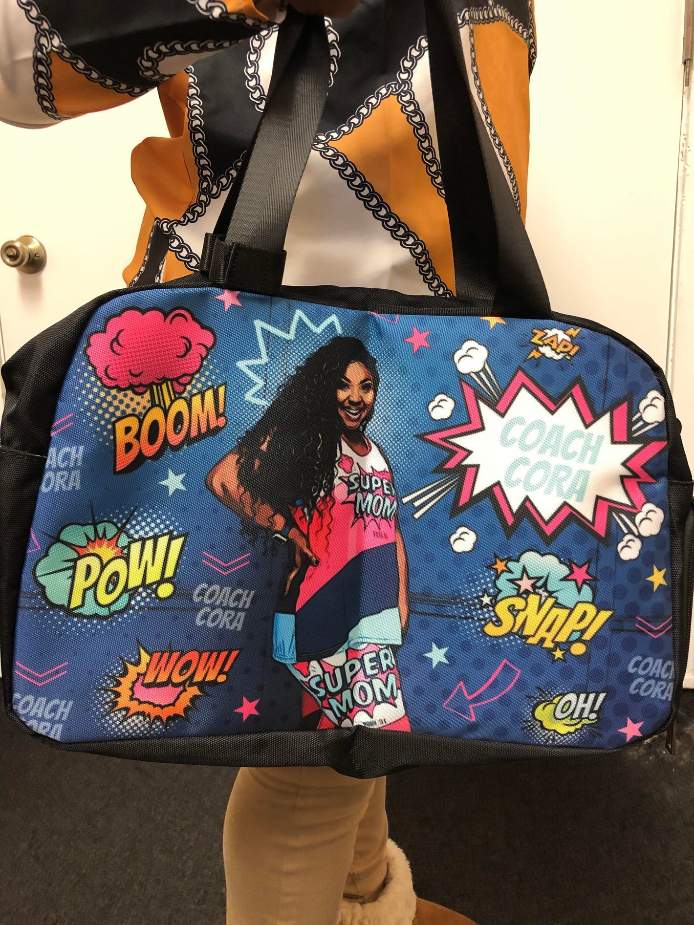 Custom bag for personal use, business use.  Custom customer sport bag or gym bag or dance bag.