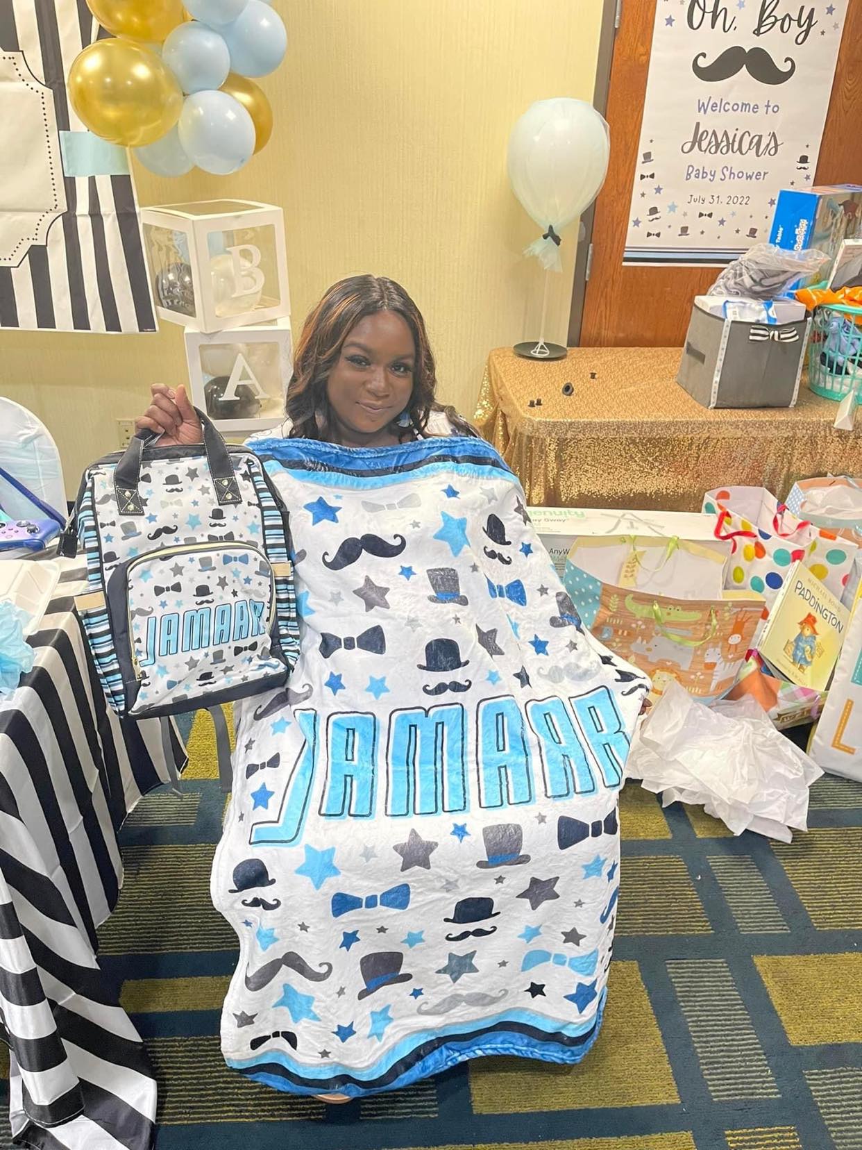 Custom fleece blanket for small business owners and organizations. For personal or business use.