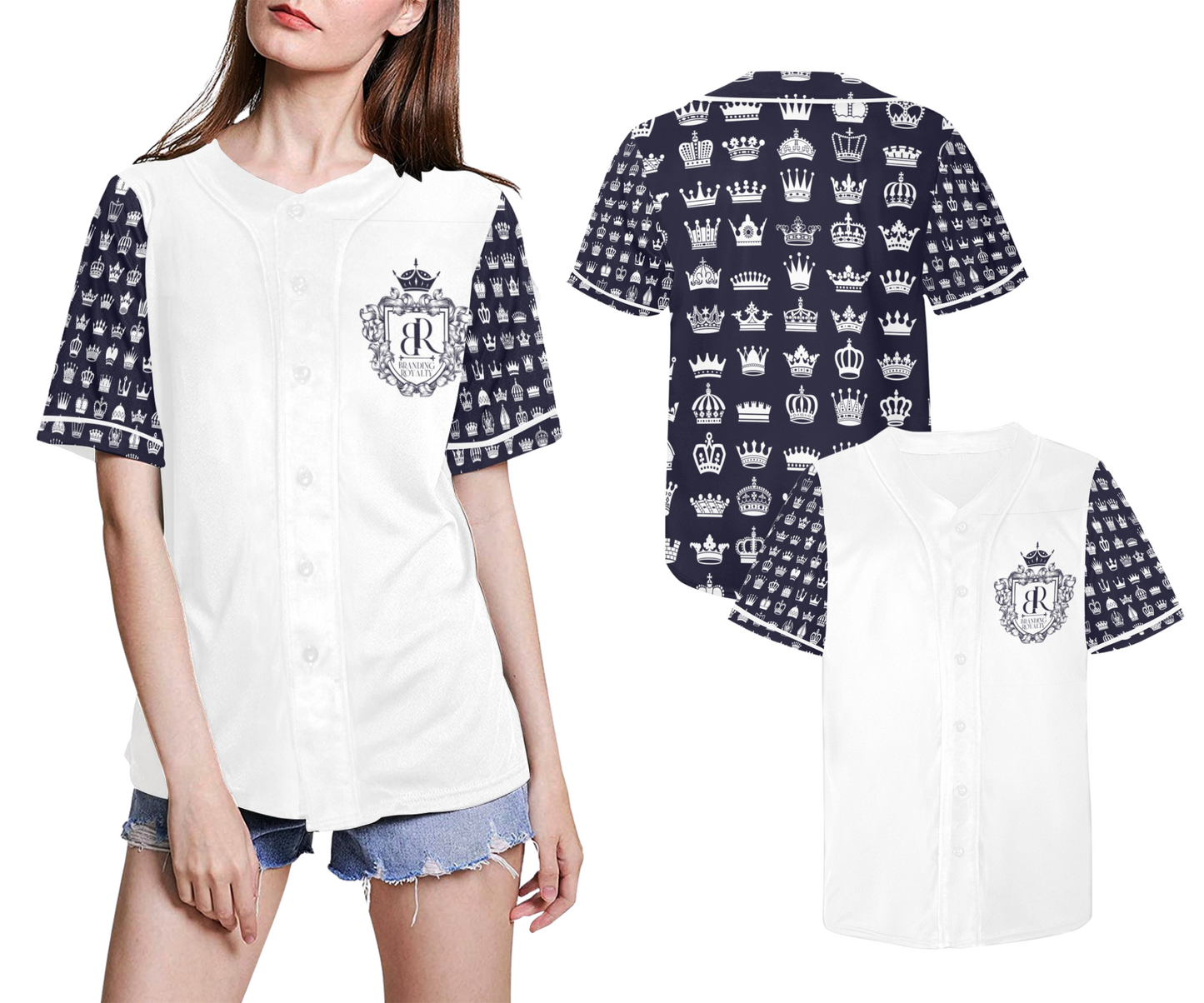 Custom baseball style jersey for small business owners and organizations or sports team. For personal or business use.