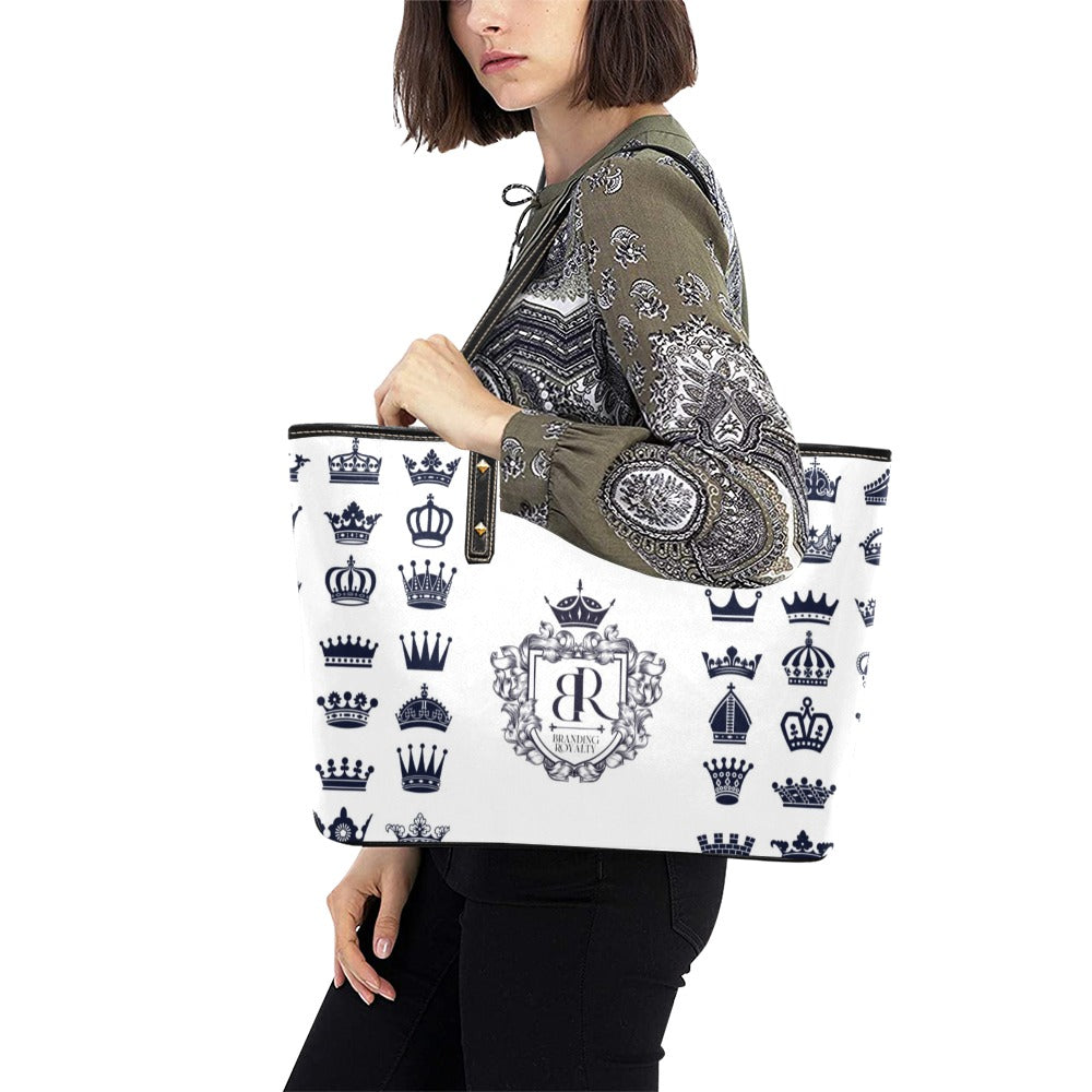 Custom leather tote bag for small business owners and organizations. For personal or business use.