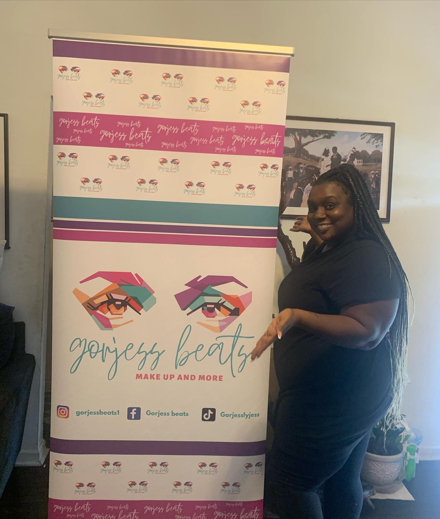 Custom retractable banner for small business owners and organizations. For personal or business use.