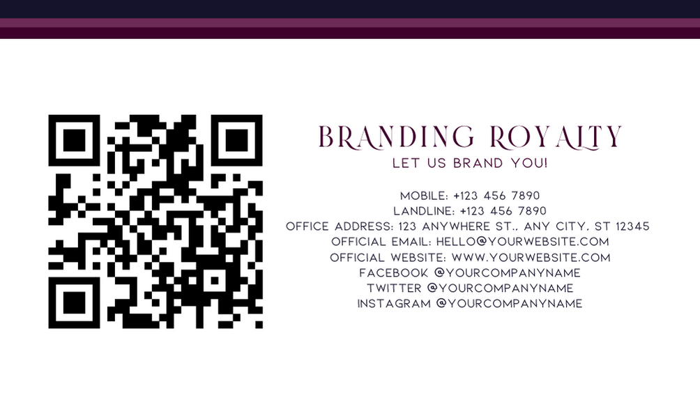 Custom digital business cards with QR code for small business owners and organizations. For personal or business use.